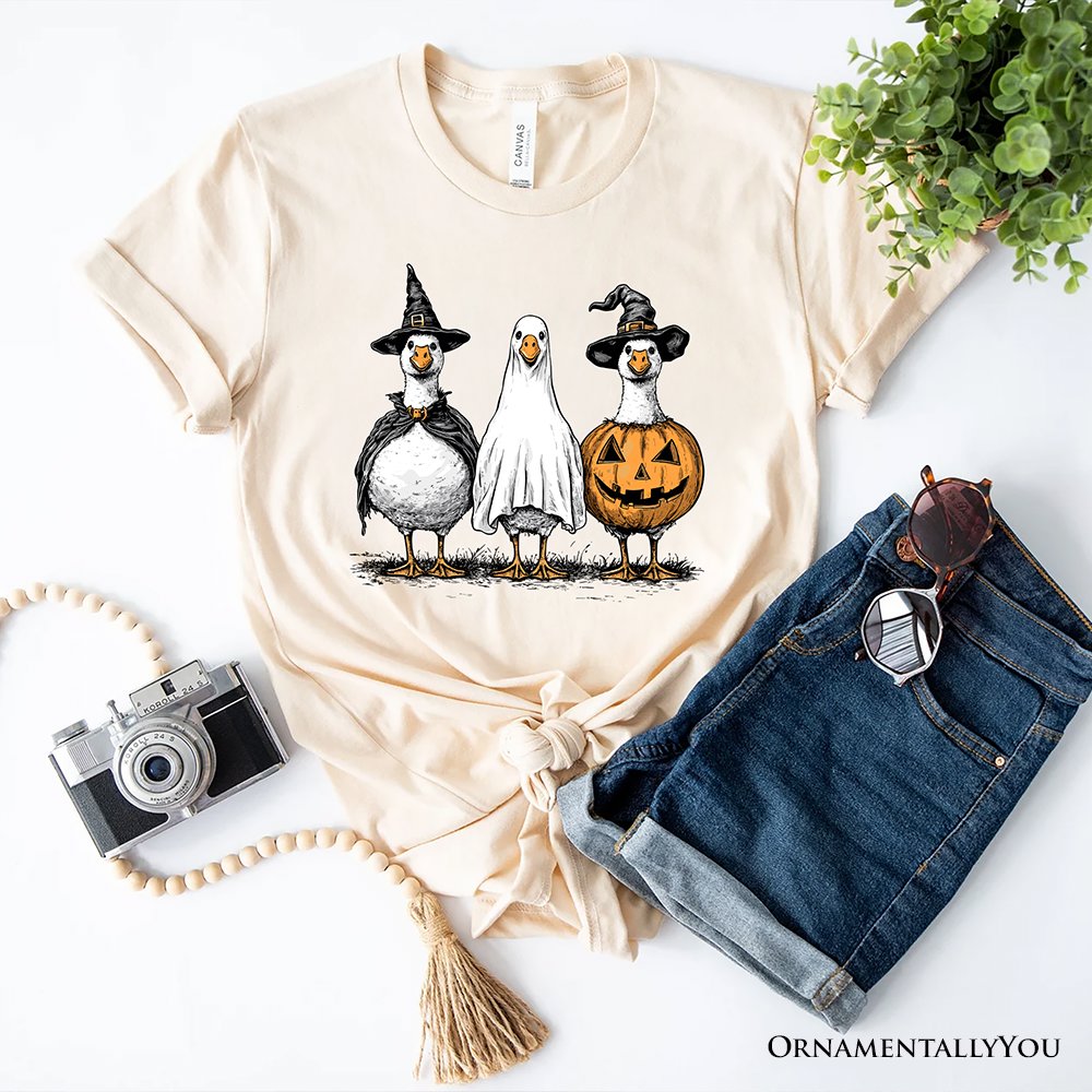 Haunting Honkers Goose T-Shirt, Funny Halloween Costumes Tee