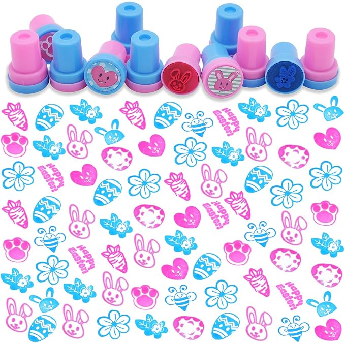 1000 Easter Arts &#x26; Crafts with Stickers Rolls, Stampers, foam stickers, and Temporary Tattoos for Easter Basket Stuffers, Egg Fillers, Egg Hunt Party, and Classroom Events