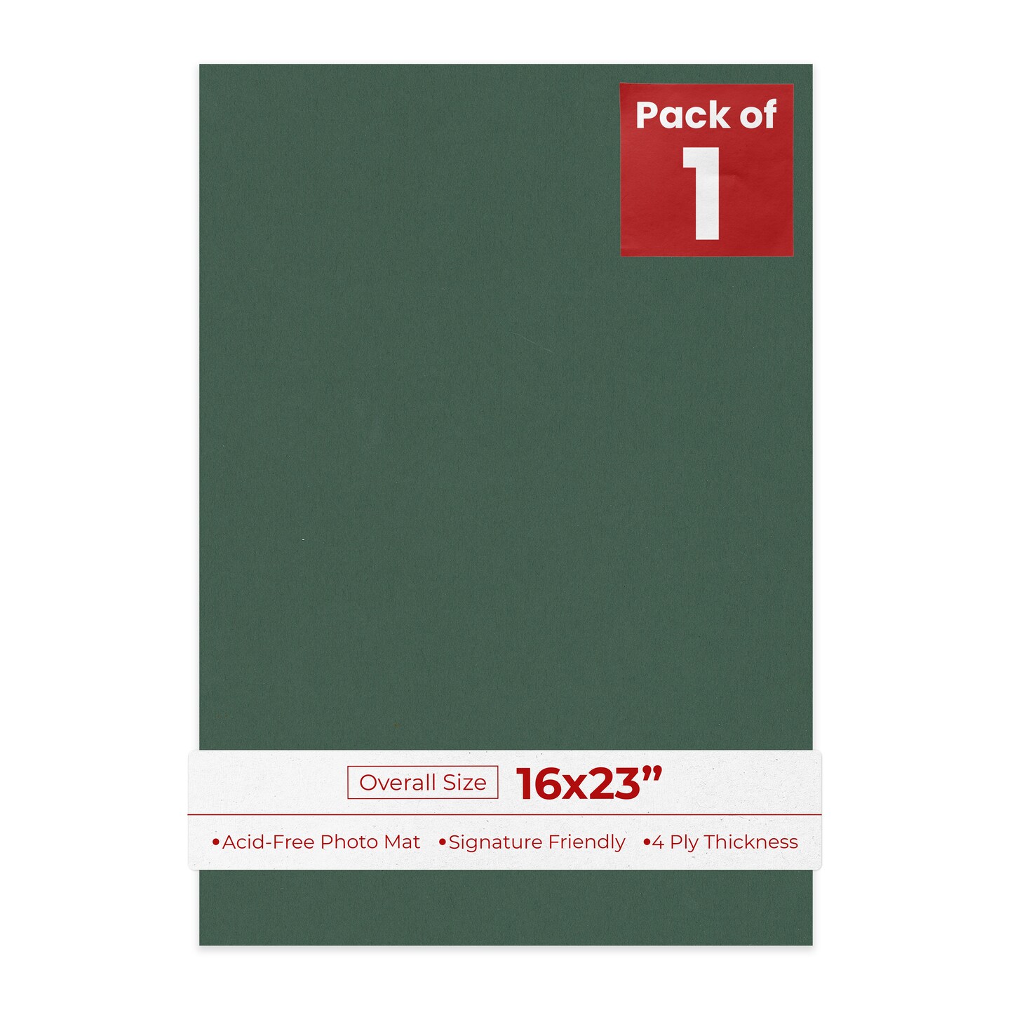 Hunter Green 16x23 Uncut Mat Board - Blank Sheets, No Opening, Color ...