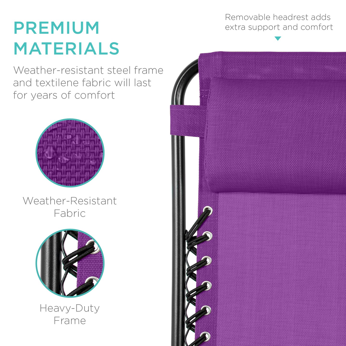 Best Choice Products Set of 2 Zero Gravity Lounge Chair Recliners for Patio, Pool w/ Cup Holder Tray