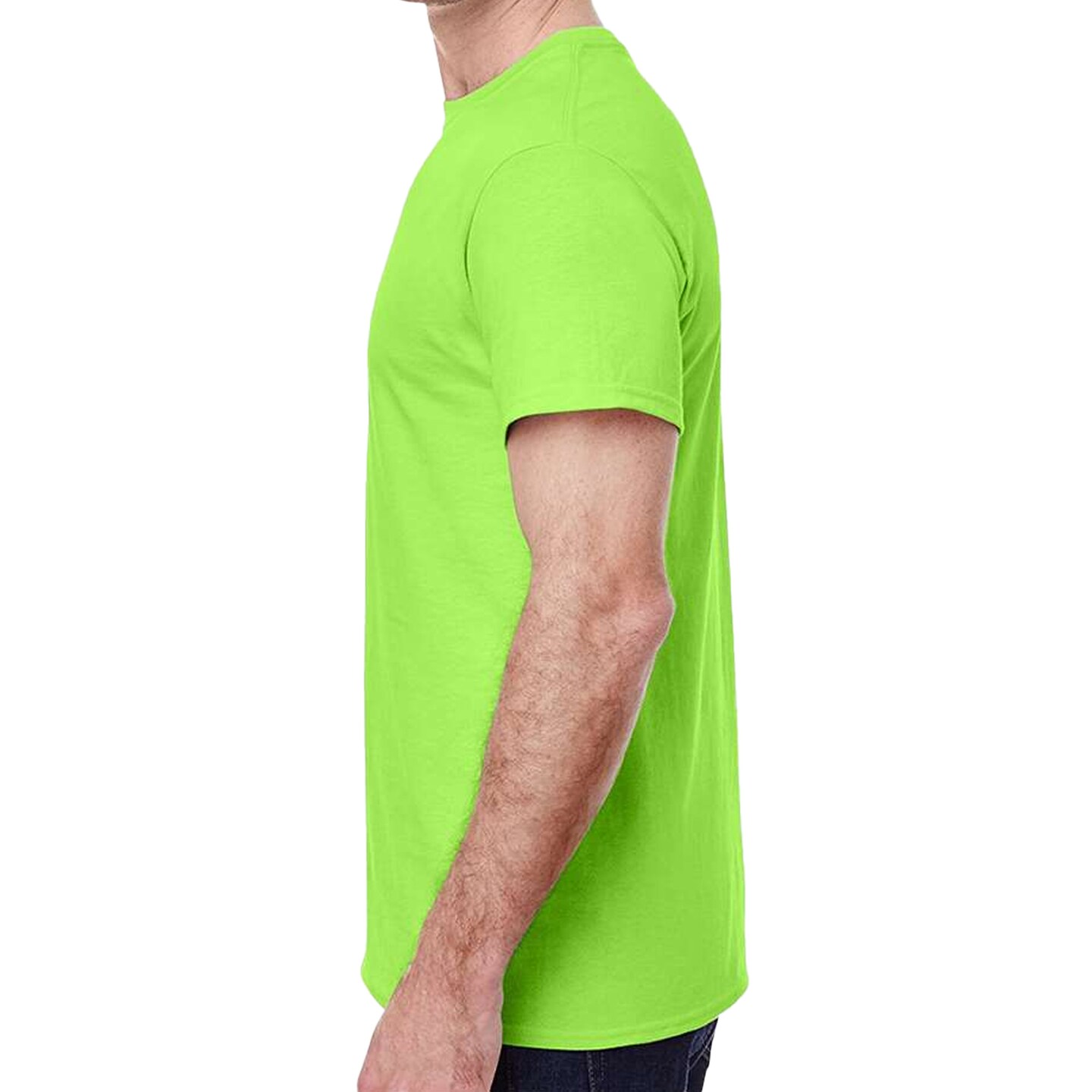 Gildan Adult's Heavy Cotton T-Shirt , Short Sleeve Neon Green Craft Multi Pack Shirt