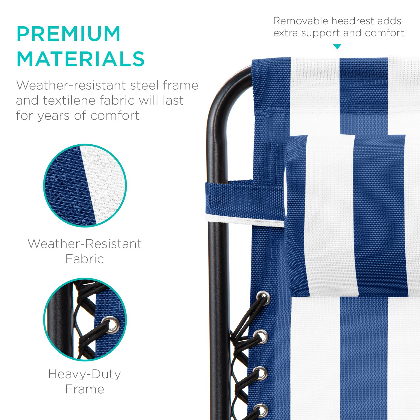 Best Choice Products Set of 2 Zero Gravity Lounge Chair Recliners for Patio, Pool w/ Cup Holder Tray