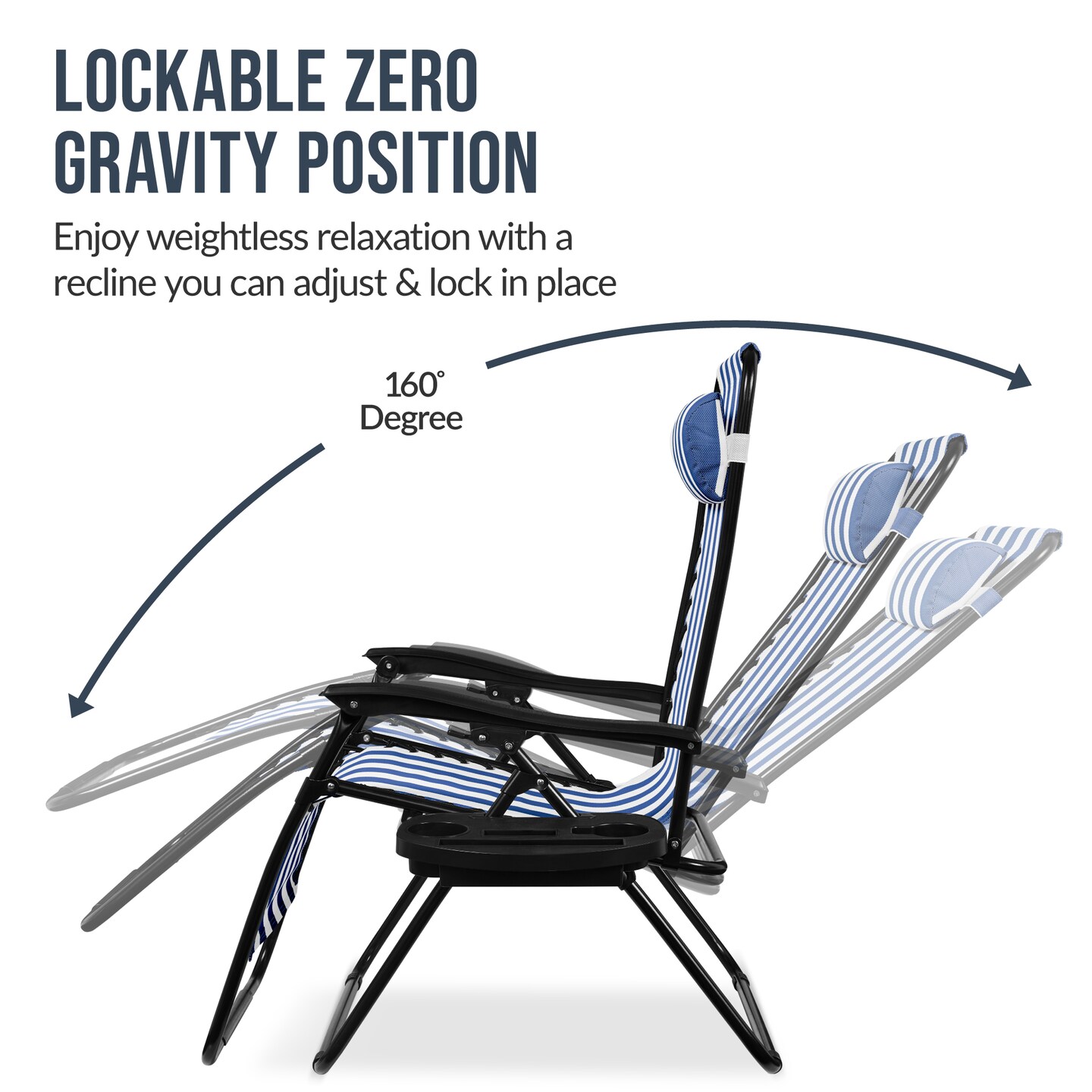 Best Choice Products Set of 2 Extra Wide Zero Gravity Lounge Chair Recliners w/ Cup Holder