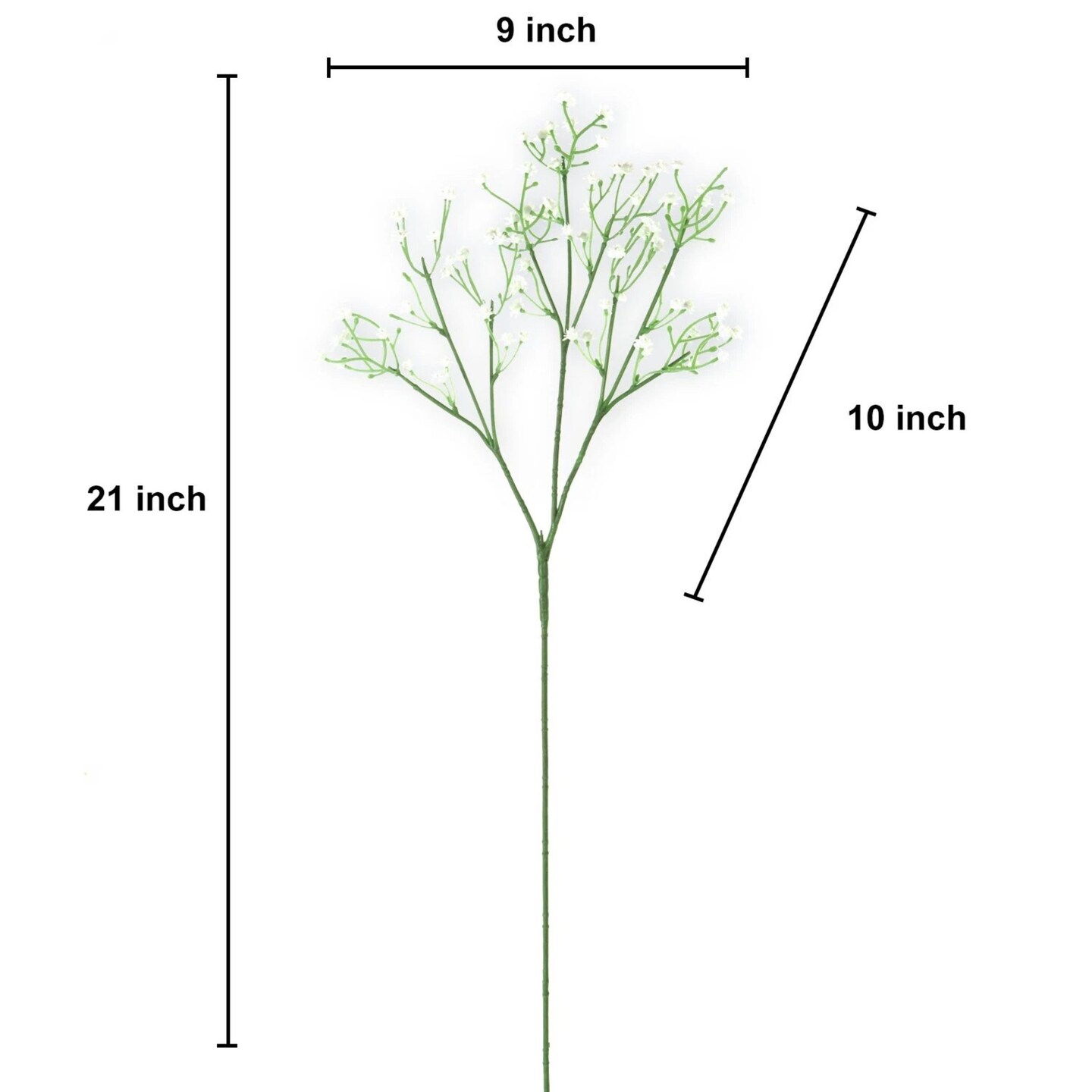 Artificial Baby’s Breath Flowers 12pcs White Gypsophila Real Touch Faux Stems