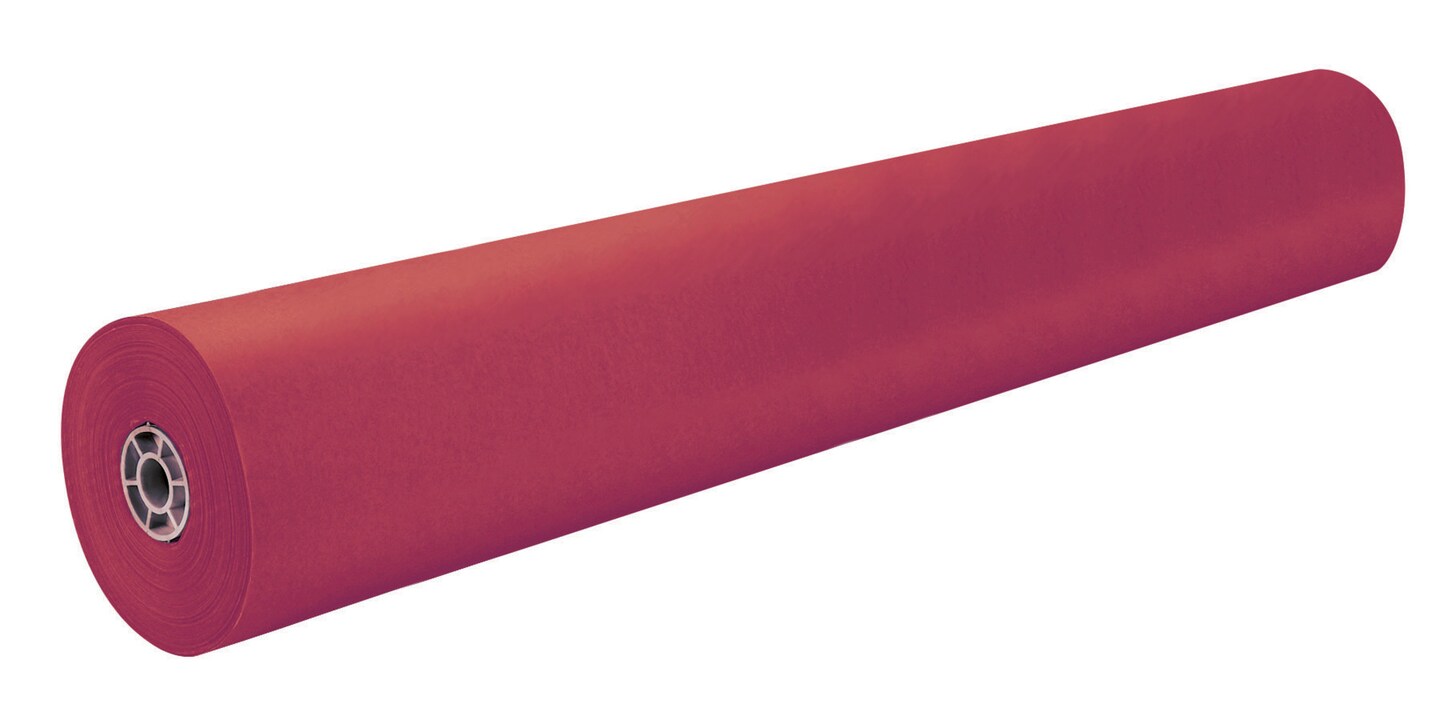 Rainbow Kraft Duo-Finish Kraft Paper Roll, 40 lb, 36 Inches x 1000 Feet, Scarlet