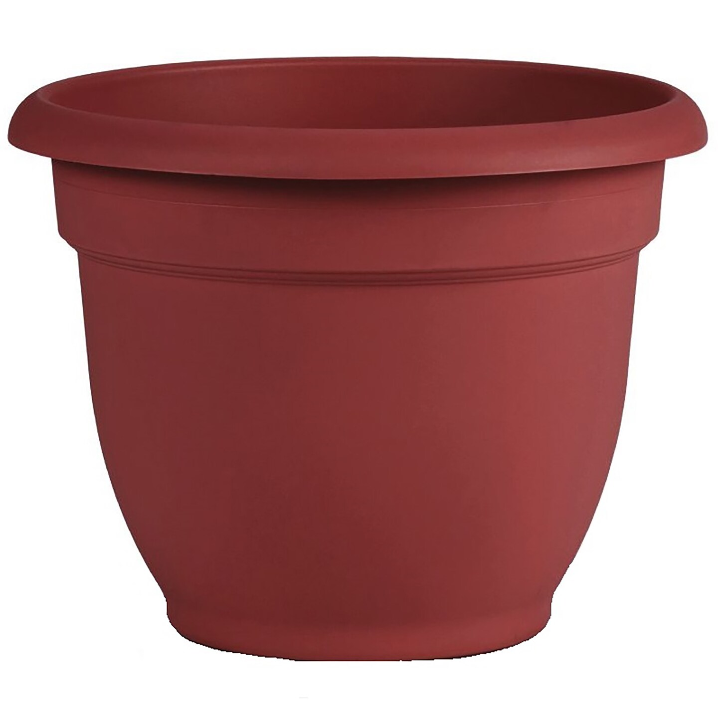 Bloem Ariana Pot Planter: 16" - Burnt Red - Durable Resin Pot, For Indoor and Outdoor Use, Gardening, Self Watering Disk Included, 6 Gallon Capacity