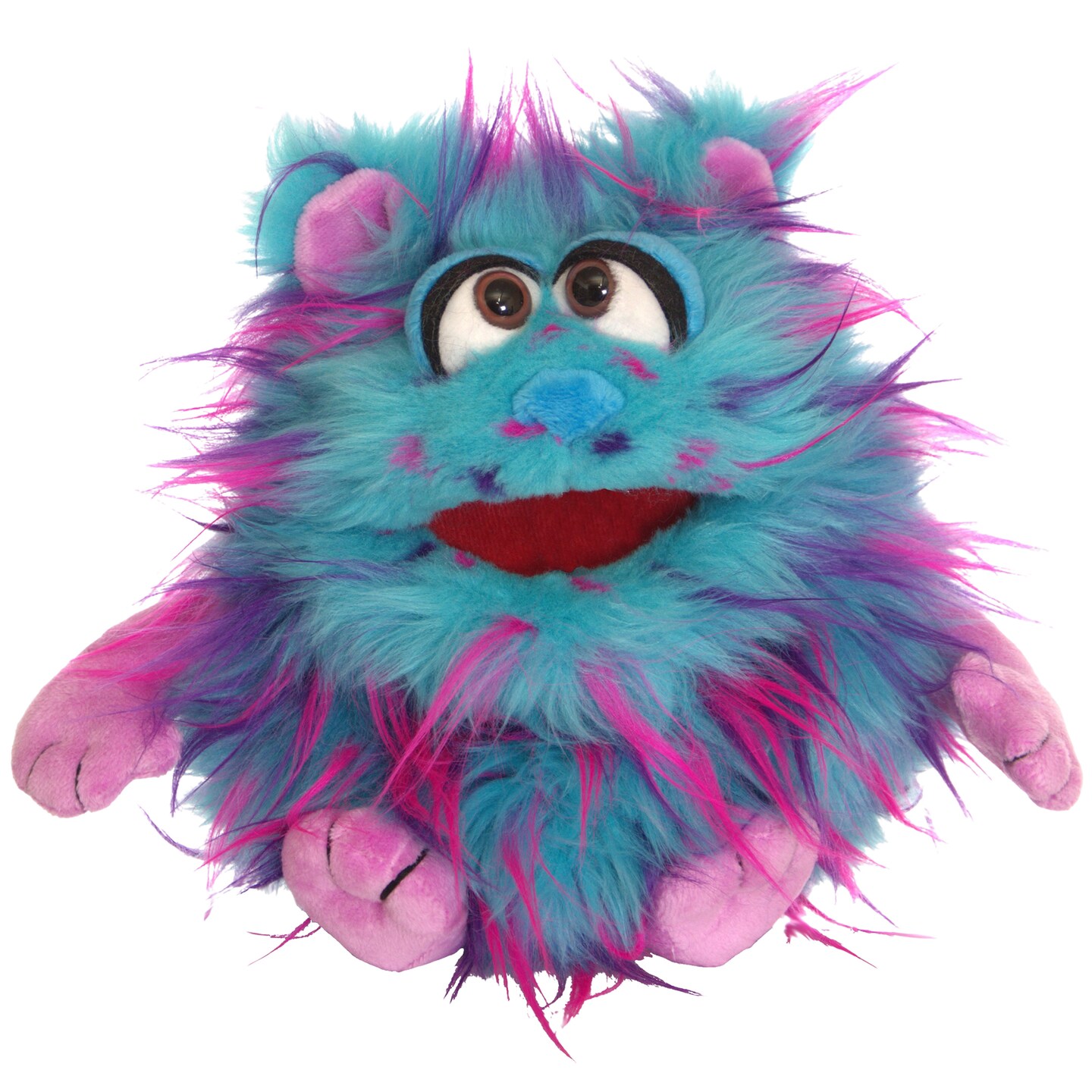 Living Puppets: Beep The Blue Friendly Monster - 9" Plush Hand Puppet, Handmade, Moving Mouth, Soft Companion Character, Play & Develop Toy, Kids 3+