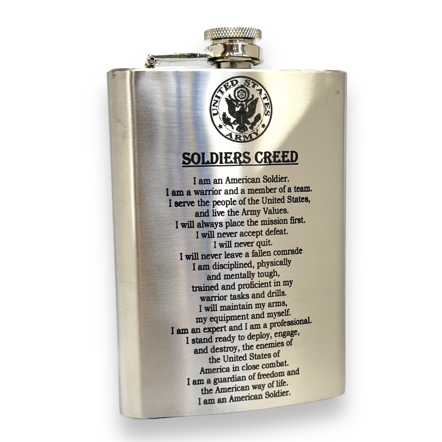 8oz Infantrymans Creed Stainless Steel Flask 8oz Infantrymans Creed Stainless Steel Flask
