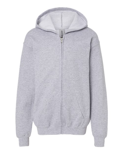 Gildan® Heavy Blend Youth Full-Zip Hooded Sweatshirt, Size: M