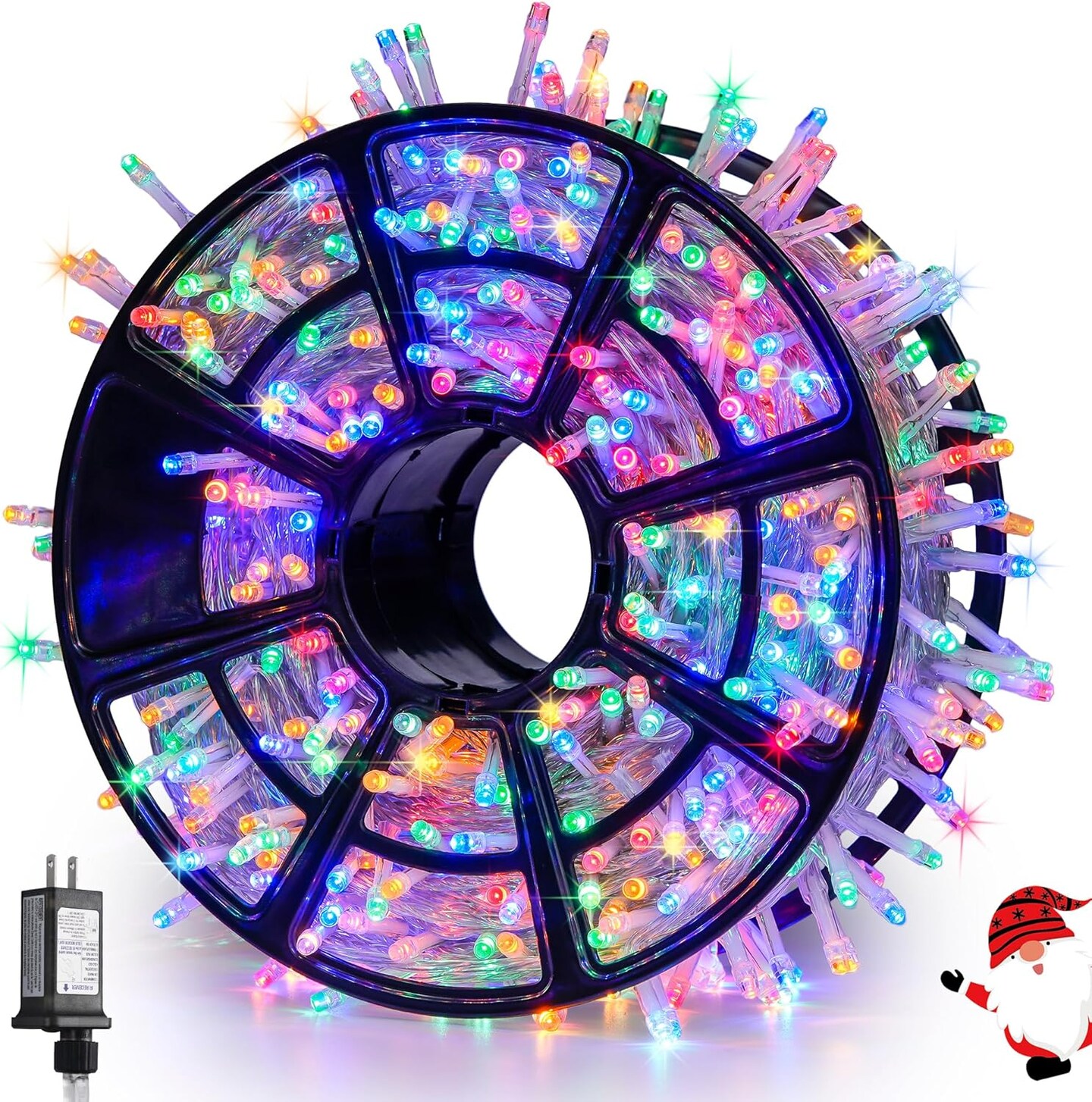 168FT 600 LED Christmas Decor Lights 8 Modes Multicolor Christmas Lights Outdoor Waterproof Christmas Tree Lights Indoor Plug in Party Holiday Christmas Decorations