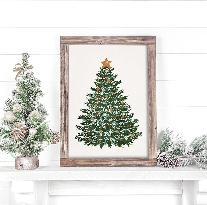 12Pcs Christmas Boho Wall Art Prints Minimalist Watercolor Xmas Art Poster Aesthetic Christmas Posters Room Decor for Xmas Tree Winter Gallery Living Room Bathroom Wall (UNFRAMED, 8x10in)
