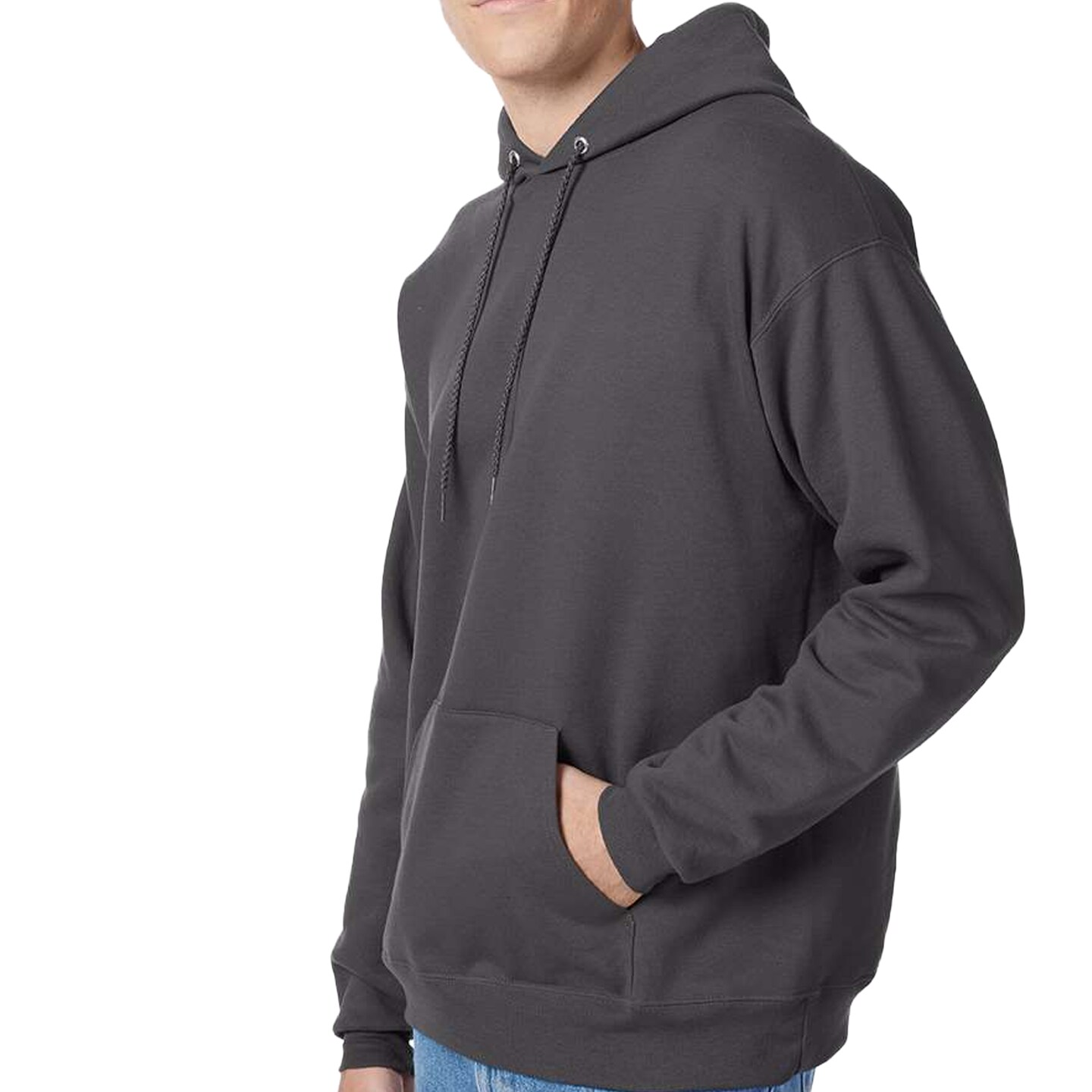 Hanes Men's Ecosmart Fleece Hooded Sweatshirt, Ideal for Cricut & Embroidery