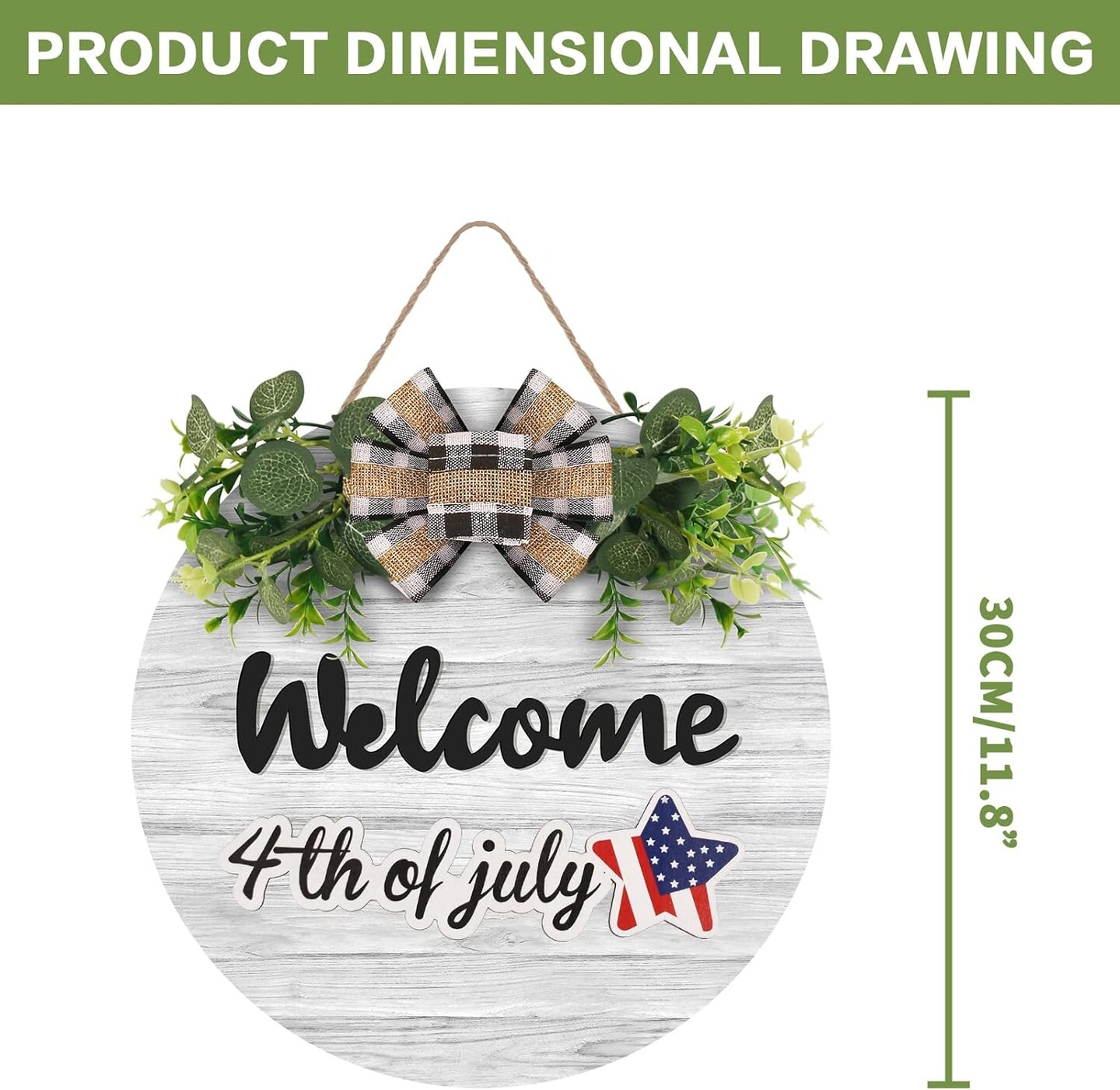 Interchangeable Wooden Seasonal White Welcome Sign, Rustic Welcome Front Door Wreaths
