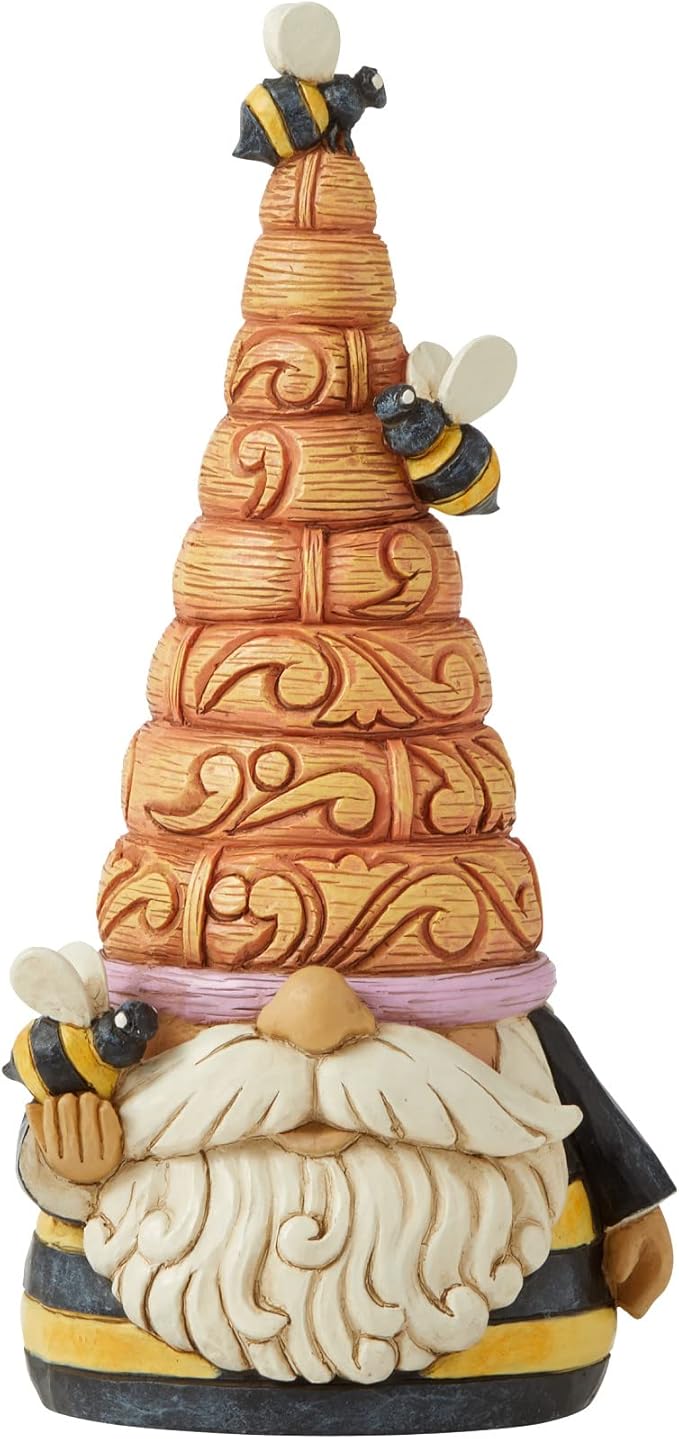 Jim Shore Heartwood Creek Bumblebee Honeycomb Gnome Figurine, 6 Inch, Multicolor