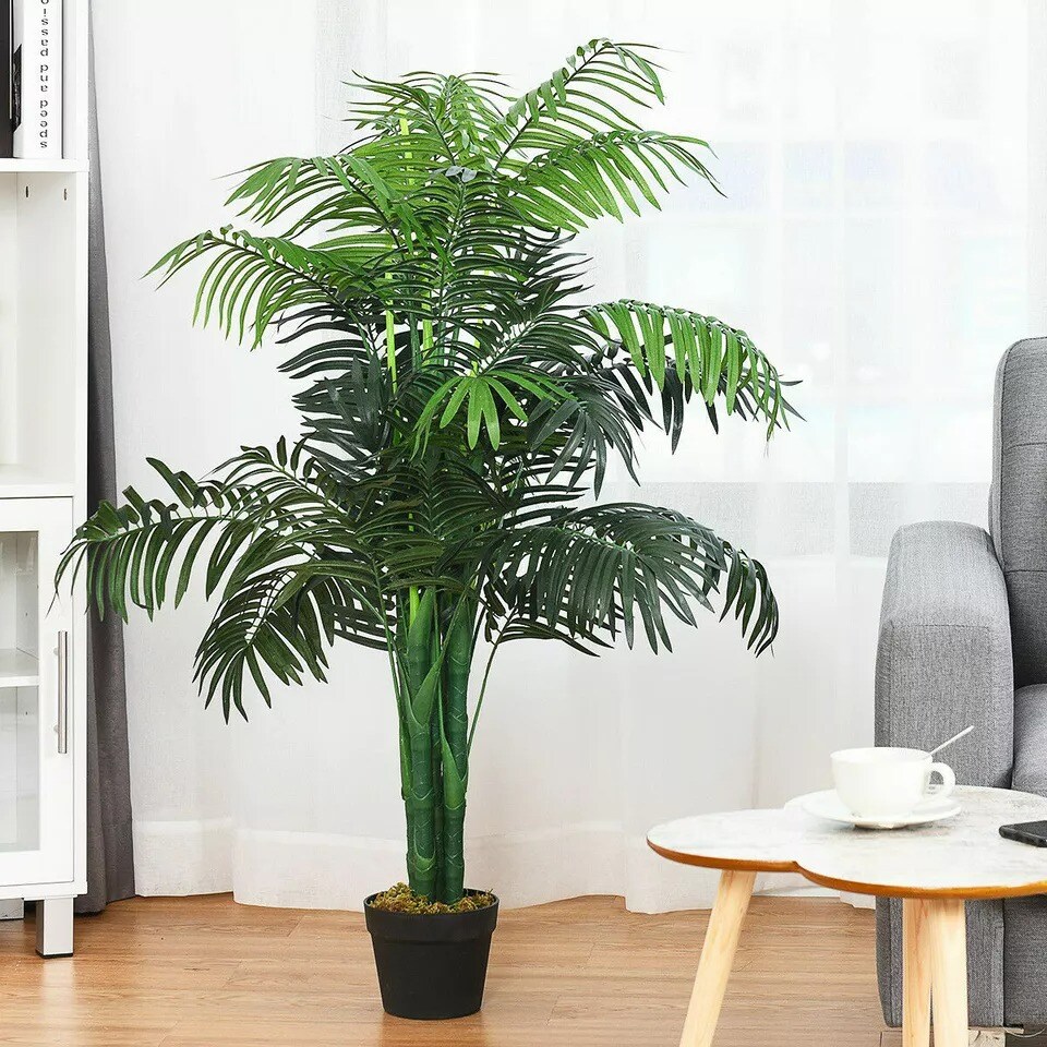 3.5-Feet Artificial Areca Palm Decorative Silk Tree with Basket In/Outdoor Home