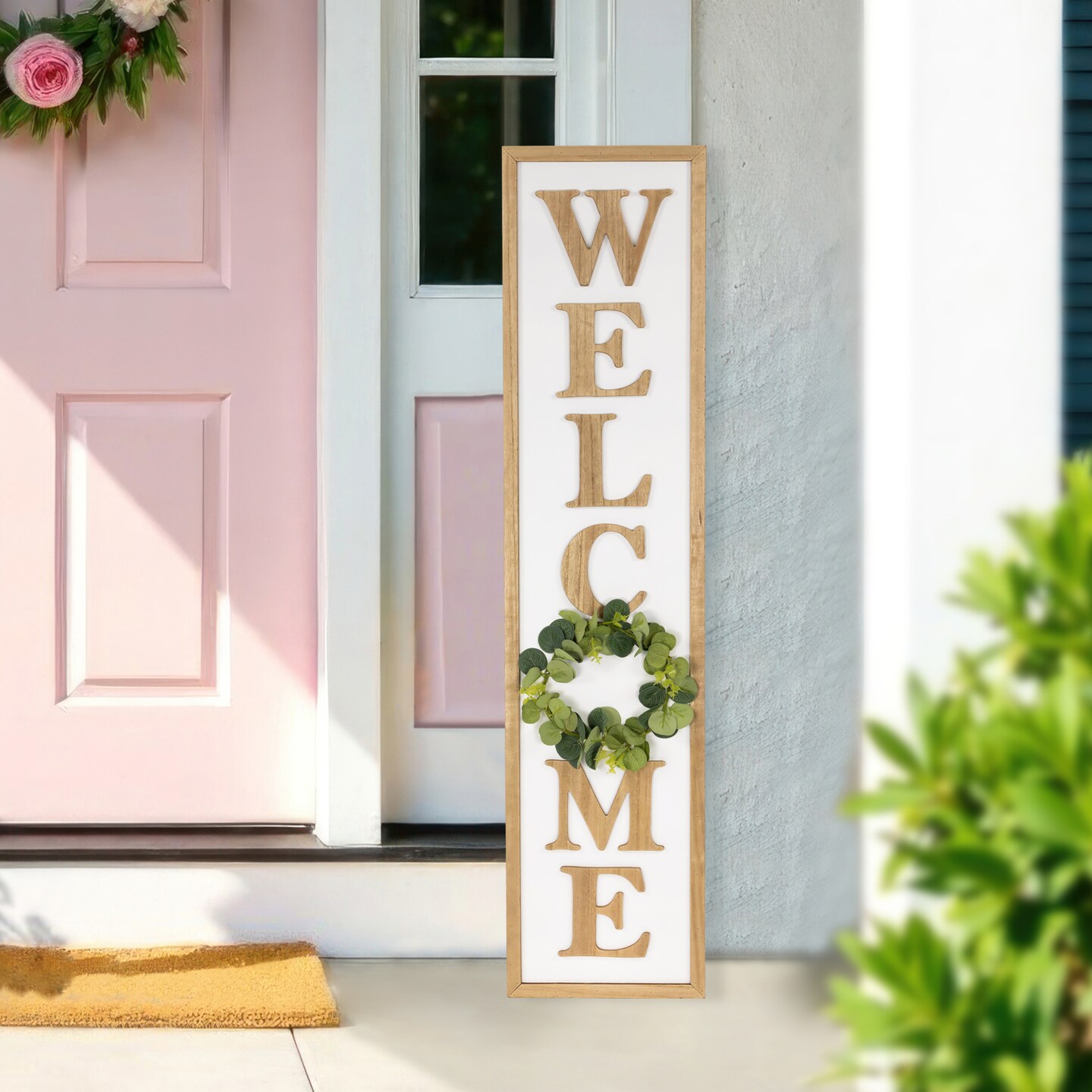 Northlight &#x22;Welcome&#x22; Wooden Framed Outdoor Porch Sign  - 40&#x22;
