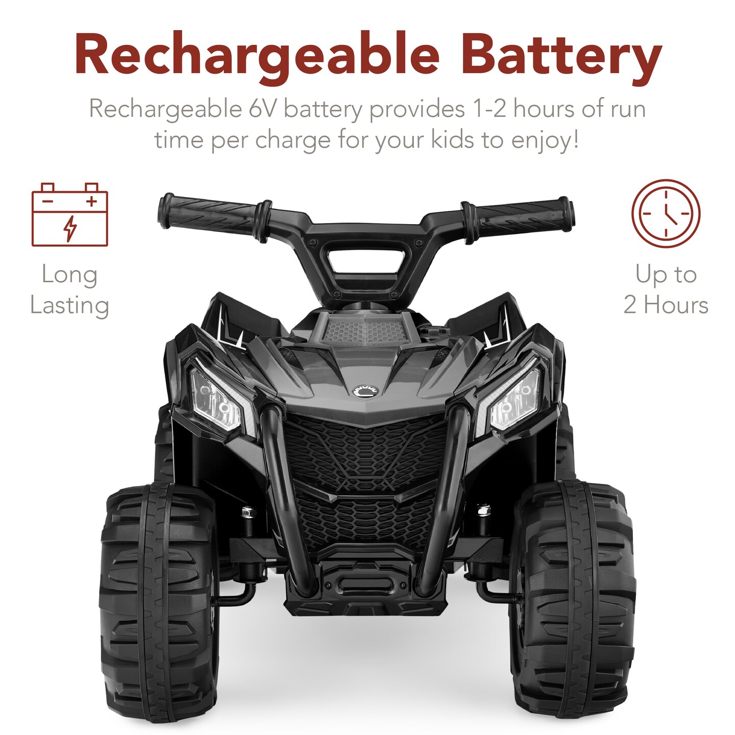 Best Choice Products 6V Kids Ride-On 4-Wheeler Quad ATV Car w/ 1.8mph Max Speed, Treaded Tires