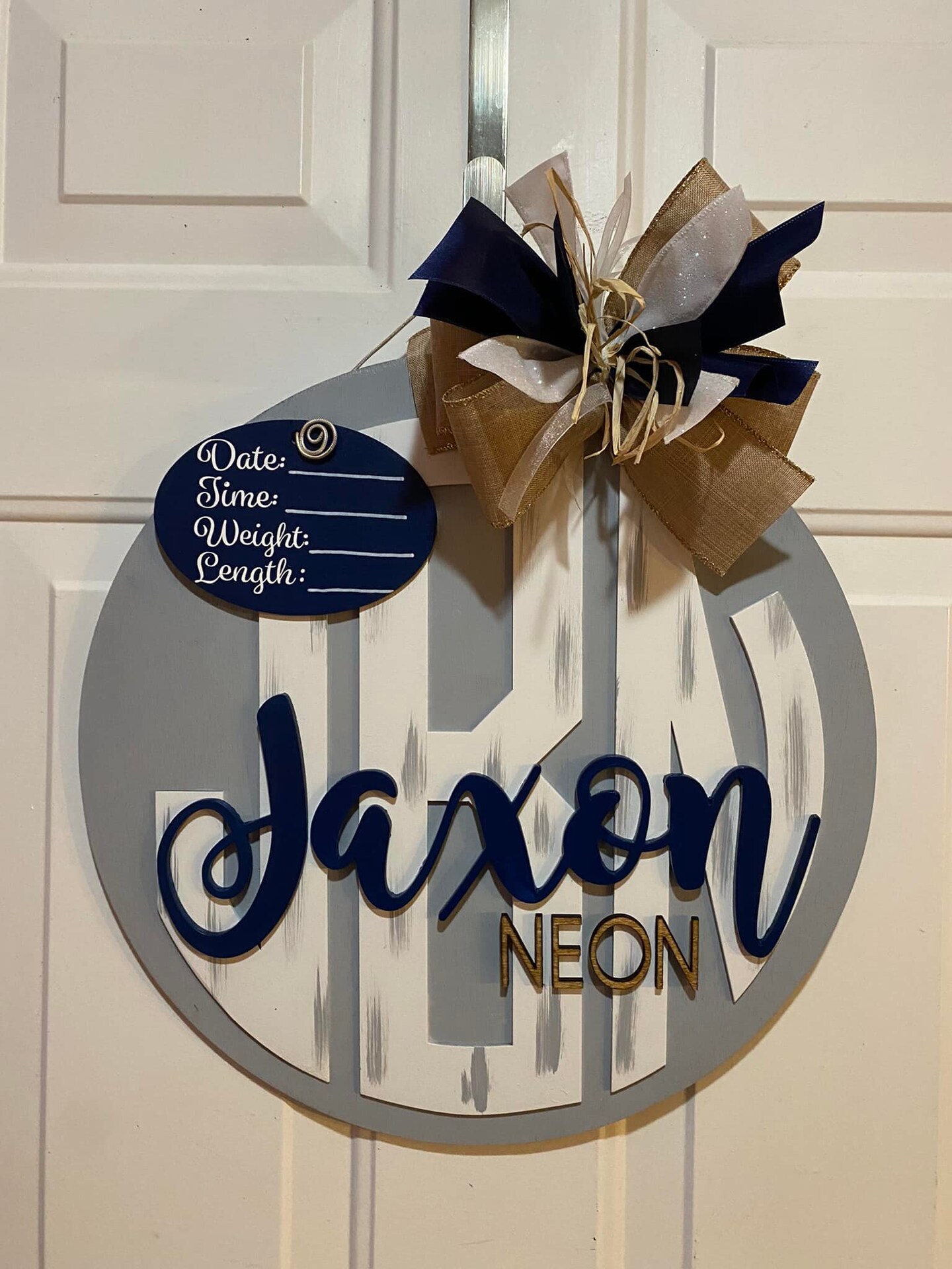 Hospital Door Hanger for Newborns