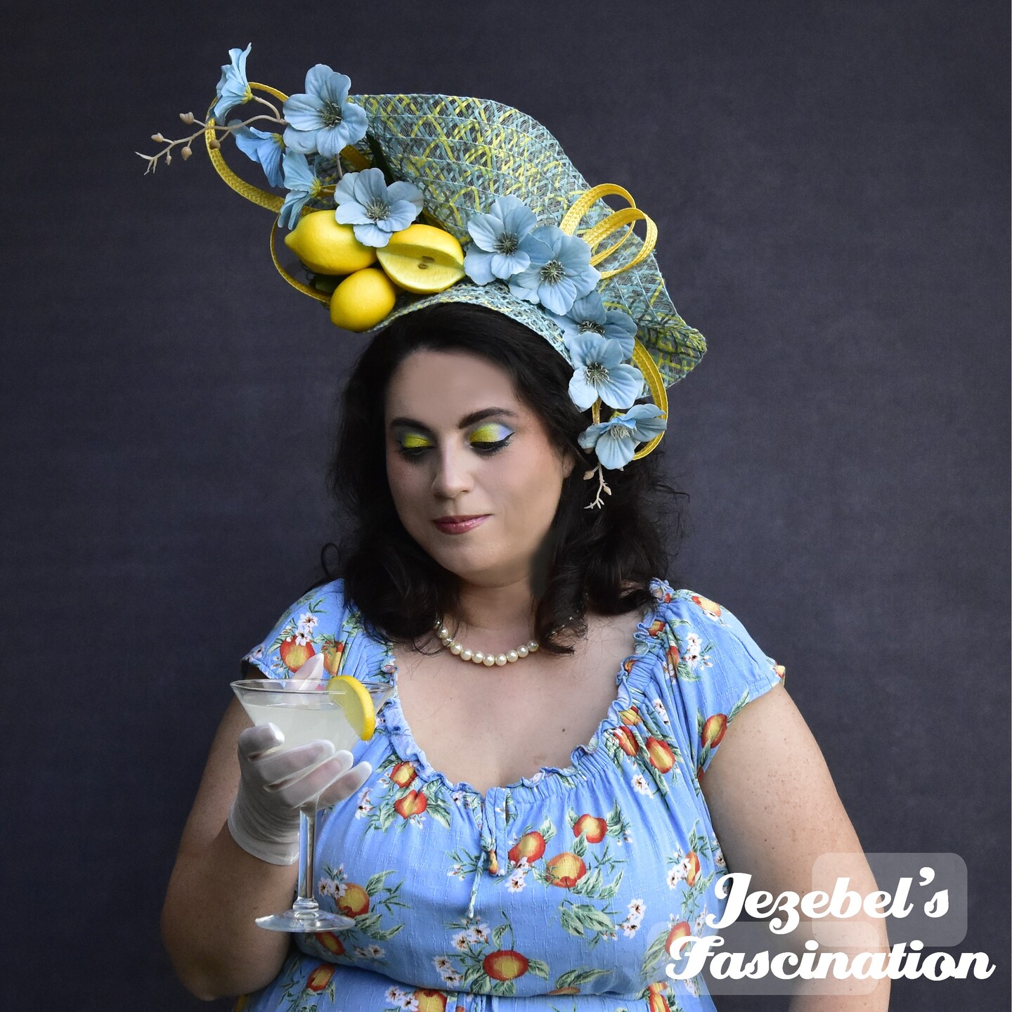princess polly baby blue dress Blue Fascinators