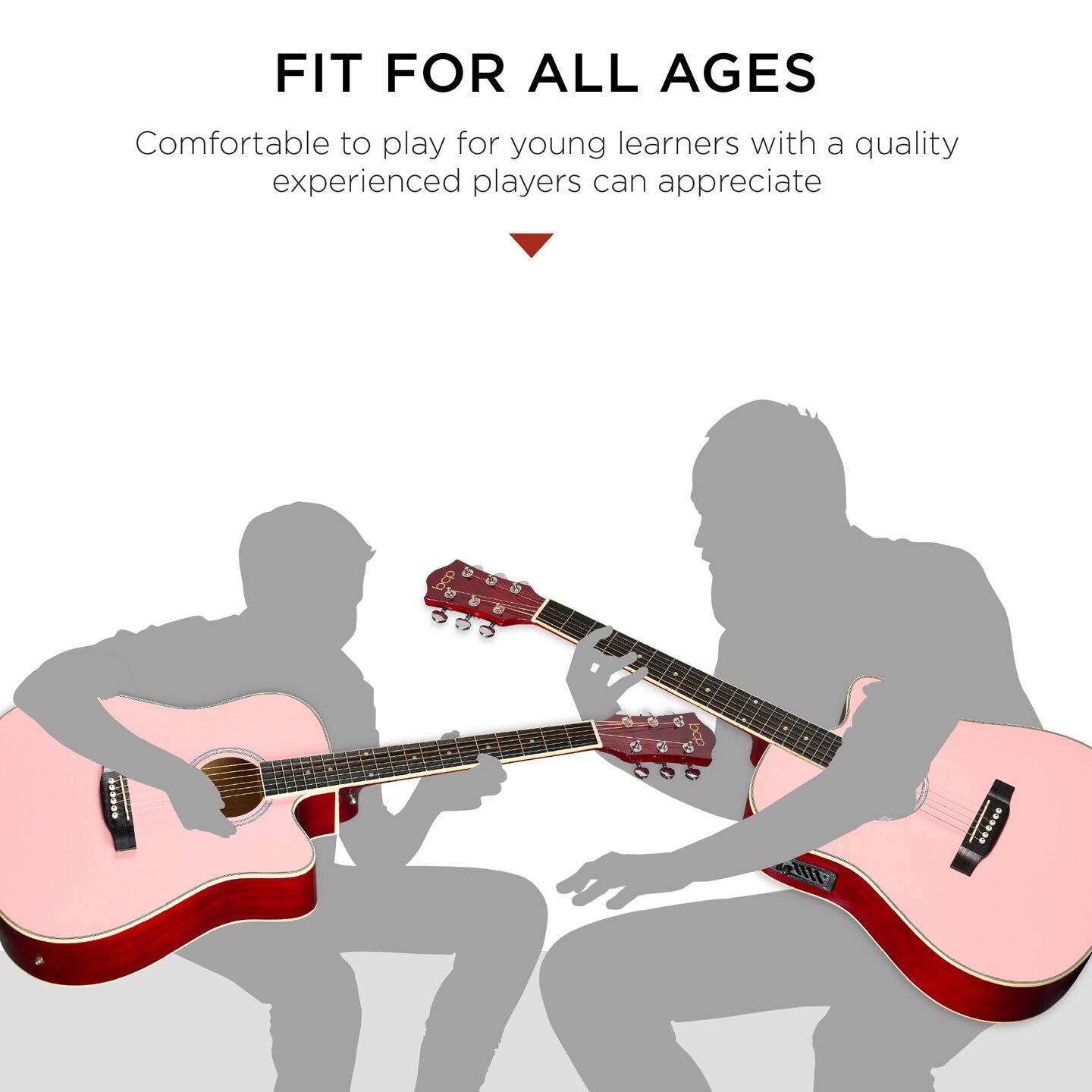 Best Choice Products Beginner Acoustic Electric Guitar Starter Set 41in w/ Wood Cutaway Design, Gig Bag