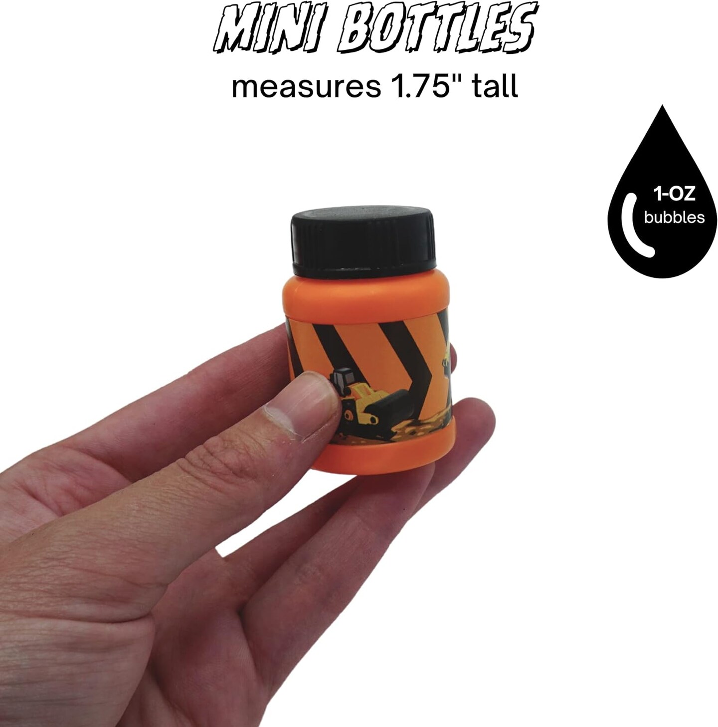 4E’s Novelty 24 Pack Mini Bubbles – Construction Party Favors for Kids, 1 oz Bubbles Party Favors!