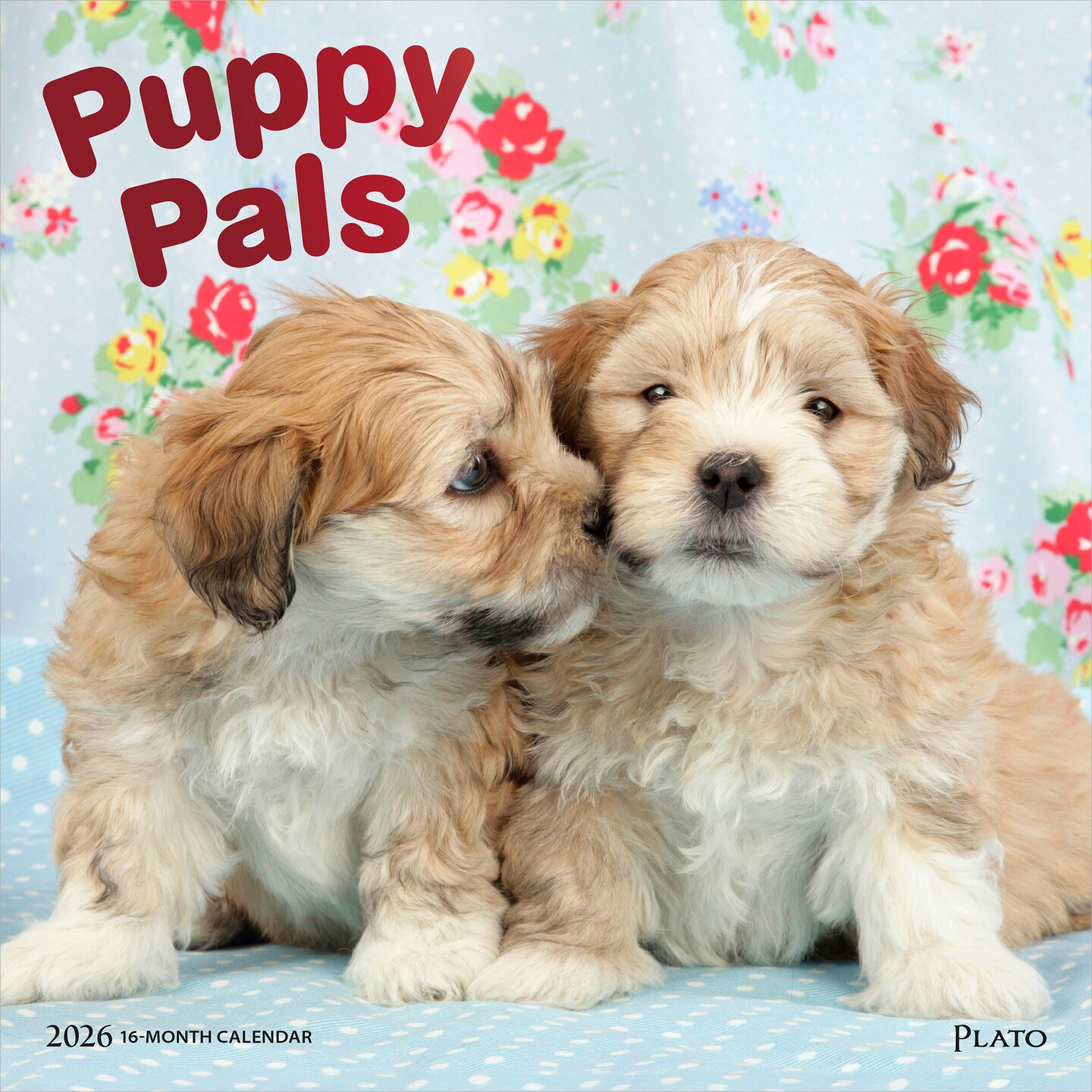Puppy Pals | 2026 12 x 24 Inch (Hanging) Monthly Square Wall Calendar | Foil Stamped Cover