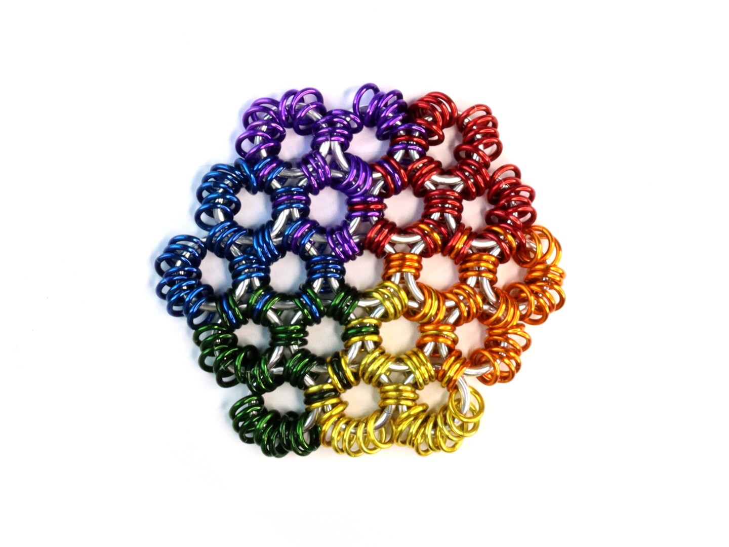 Hexagon Chainmail Fidget Toy - Metal Fidget Sheet Handmade in Your