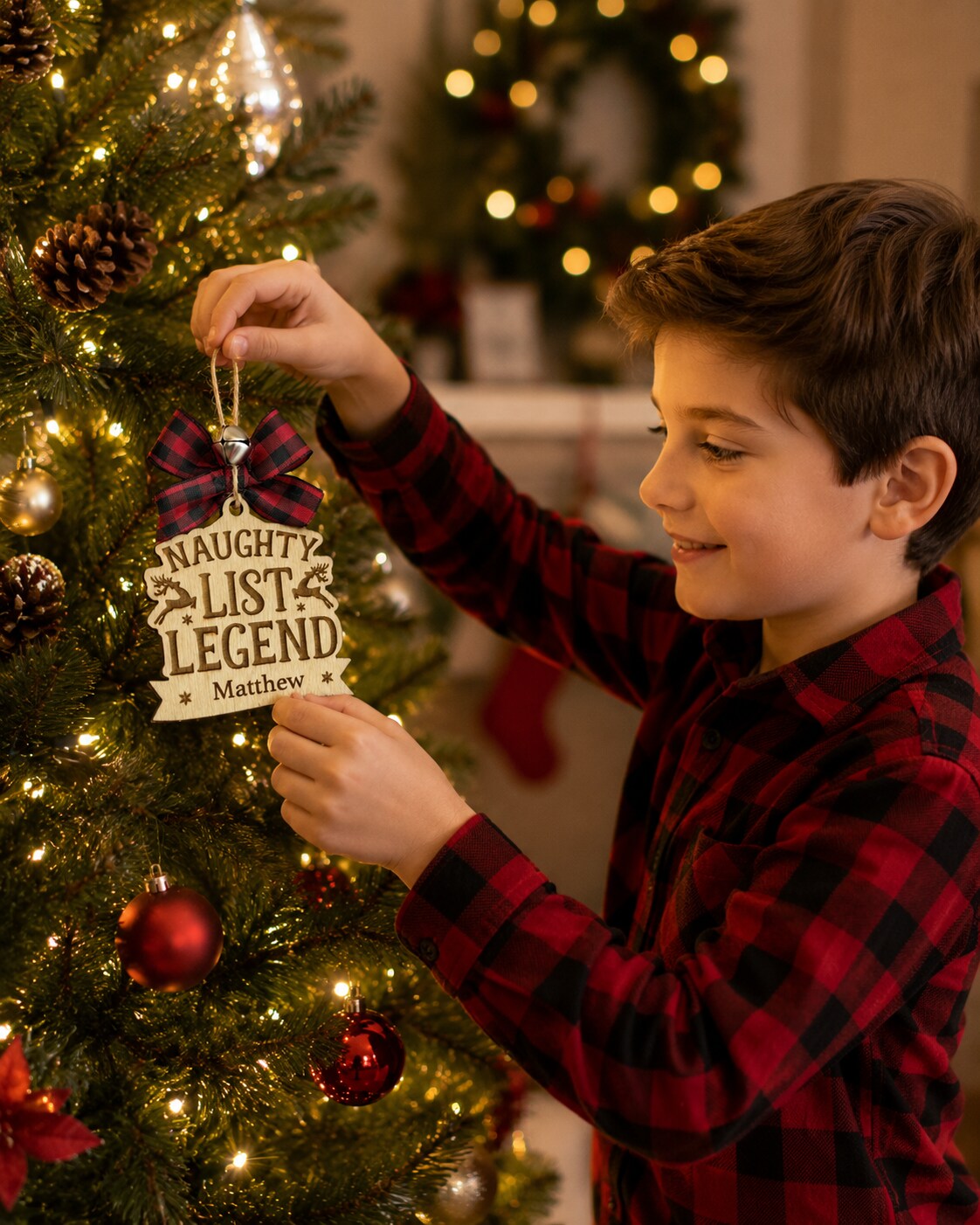 Personalized Christmas Ornaments, Naughty List Legend Ornament