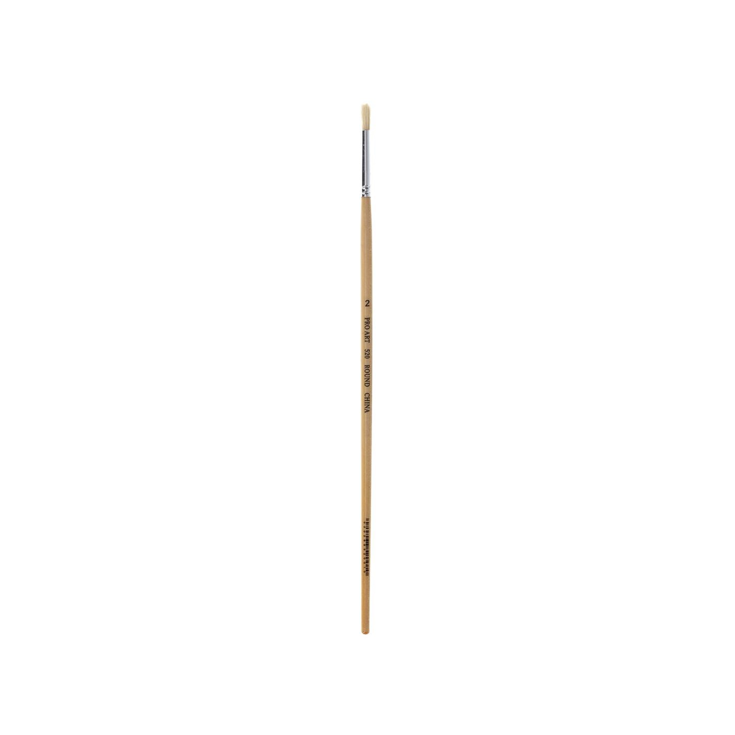 Pro Art Brush White Bristle Round #2