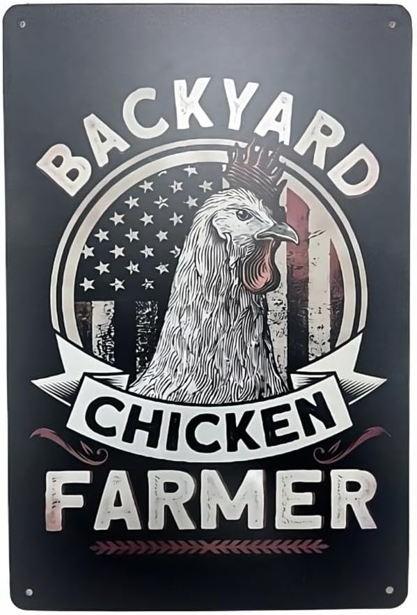Chicken Metal Signs, Vintage Decor Funny Signs, Farmhouse Decor Tin Signs, Chicken decor, Chicken gifts, Farmhouse Kitchen Decor, Chicken Coop Accessories, Chicken Decorations for Kitchen