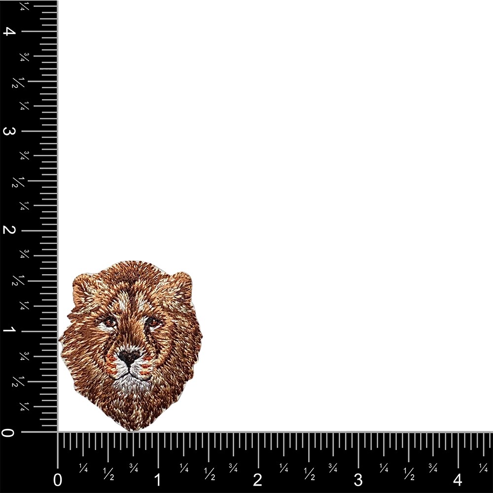 Lion Face, Realistic Animals, Zoo, Embroidered, Iron on Patch