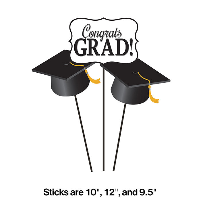 Grad DIY Centerpiece Sticks (3/Pkg)