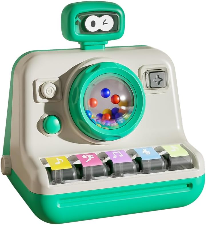 Baby Piano Musical Instruments Toys - Camera Themed Light Up Interactive Toys for Toddlers 1-3 Tummy Time &#x26; Infant Activity, 6-12 Month Toys First Birthday Gifts for Boys Girls Learning