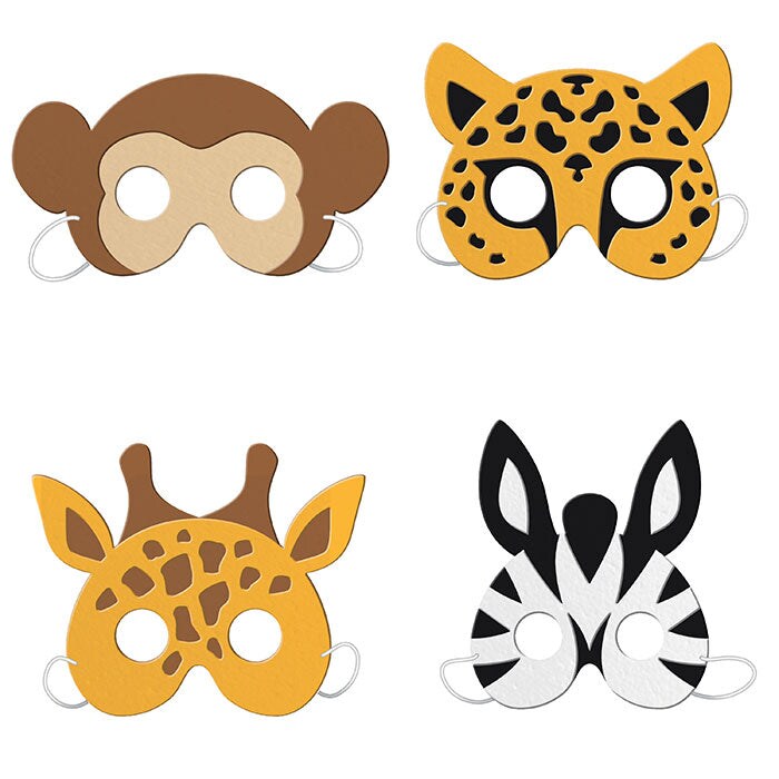 Party Animals Foam Masks (4/Pkg)
