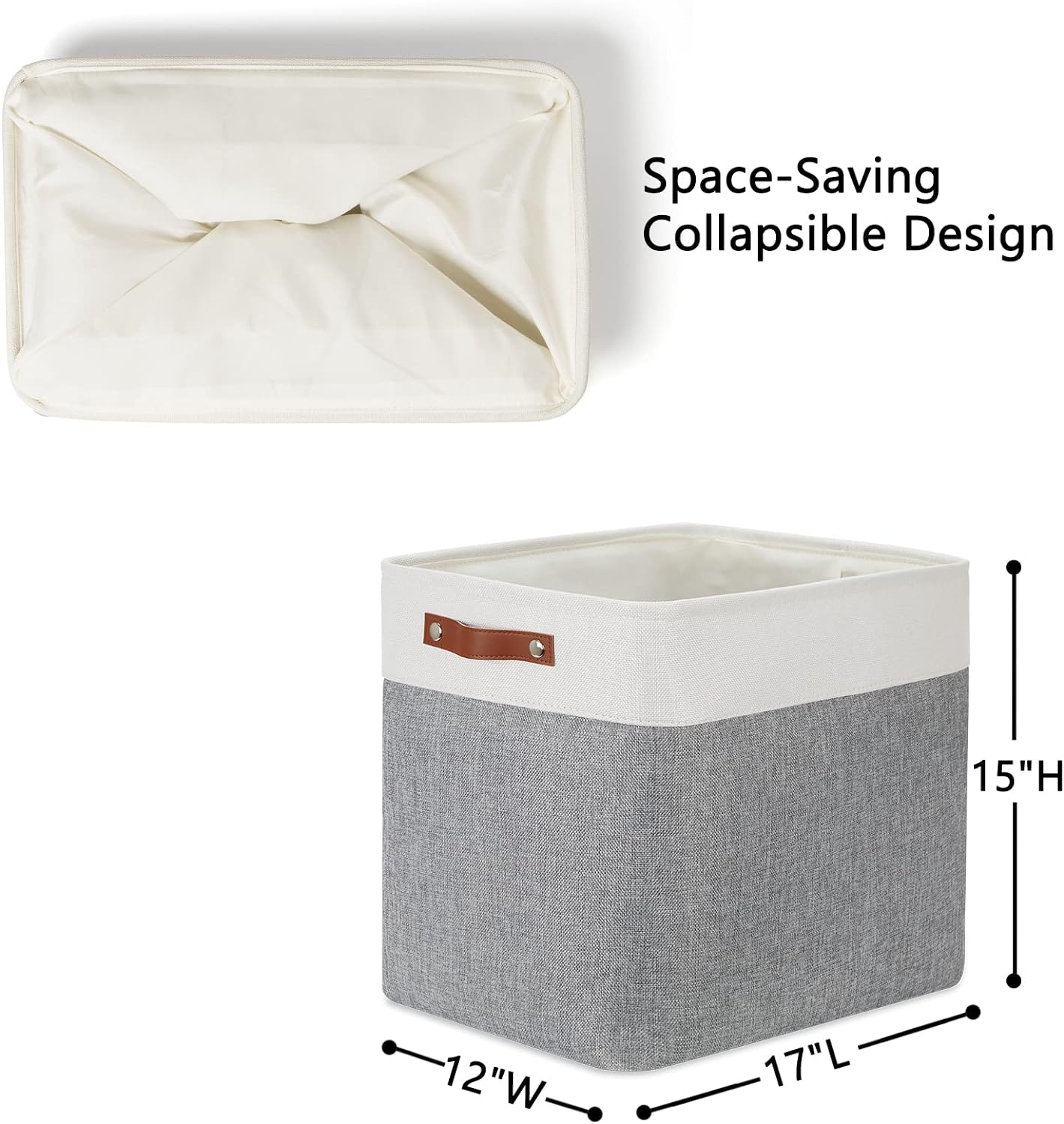 Fabric Storage Bins for Organizing Shelves Nursery Toys Books