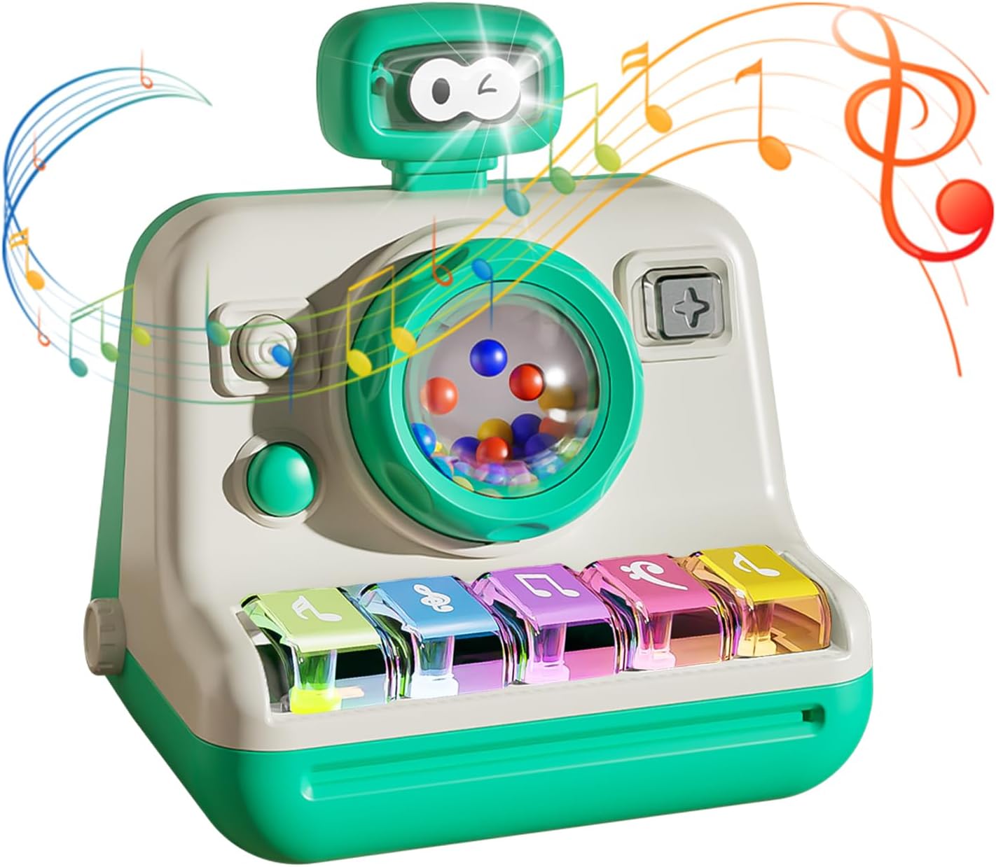 Baby Piano Musical Instruments Toys - Camera Themed Light Up Interactive Toys for Toddlers 1-3 Tummy Time &#x26; Infant Activity, 6-12 Month Toys First Birthday Gifts for Boys Girls Learning