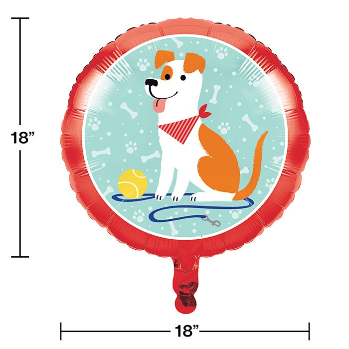 Dog Party Metallic Balloon 18&#x22;