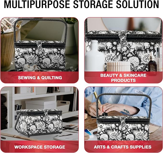 Sewing Basket with Sewing Kit Accessories