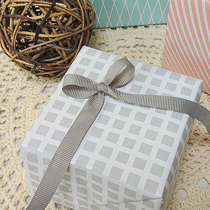 Grosgrain Solid Fabric Ribbon 3/8 Inch x 50 Yds Dark Grey for Christmas Home Decor Gift Wrapping DIY Crafts Hair Bow Scrapbook