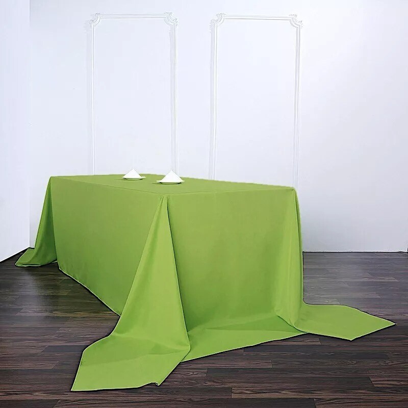 90x156-Inch Apple Green RECTANGULAR Tablecloths Reception Catering Wedding Party