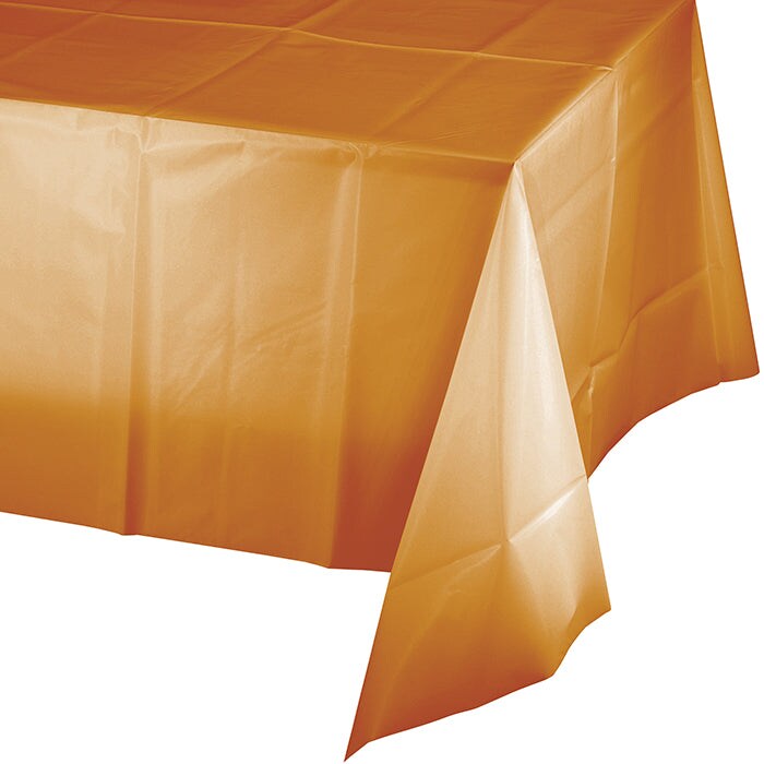 Pumpkin Spice Tablecover Plastic 54&#x22; X 108&#x22;