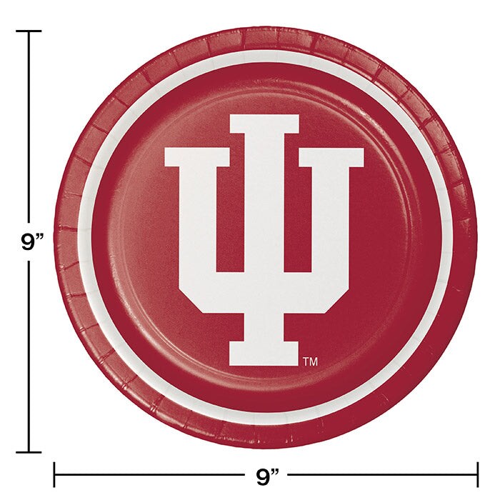 Indiana Hoosiers Paper Plates (8/Pkg)
