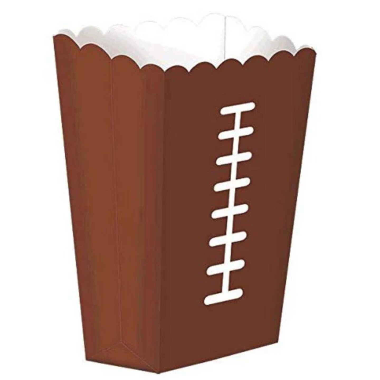 Football Popcorn Boxes &#x2013; Set of 8 | Football Party Snack Containers for Game Day &#x26; Sports Events