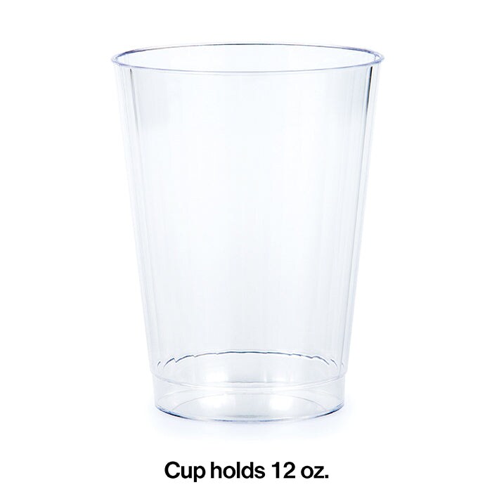 Clear Plastic Tumbler, 12 Oz (8/Pkg)