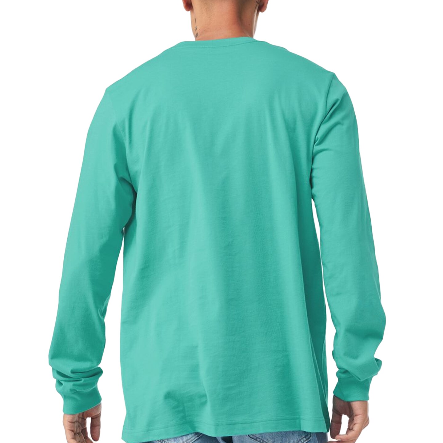 Bella + Canvas Long Sleeve T-Shirt, Men’s Heavy Cotton Jersey Tee.