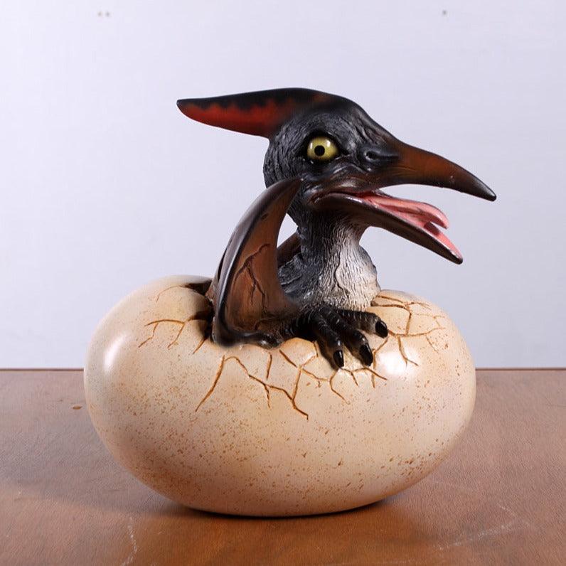 Pteranodon Dinosaur Egg Hatching Life Size Statue