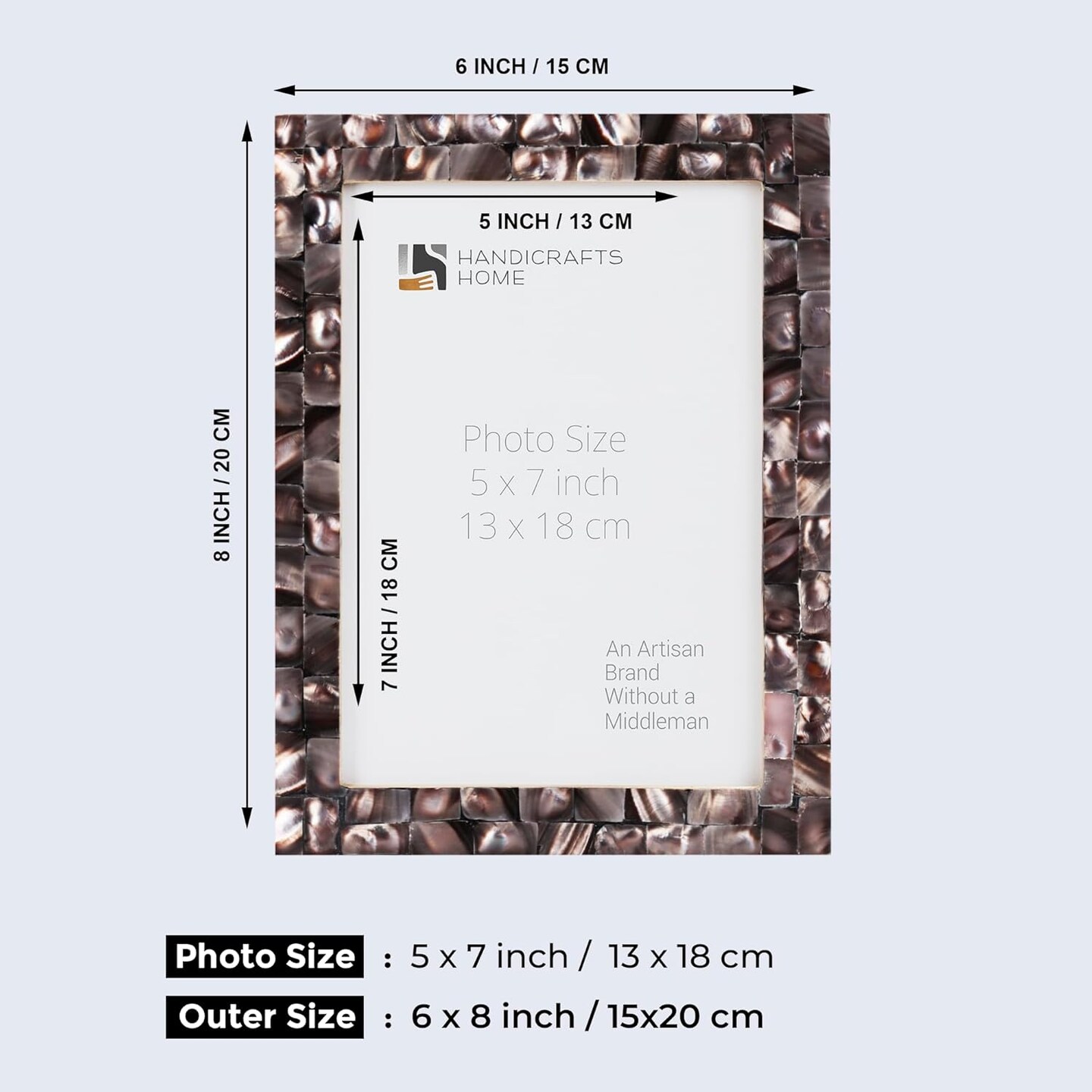 5x7 Picture Frames - Vintage Style Wall Hanging & Desk Decor – Farmhouse Photo Frames