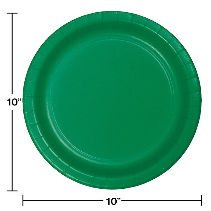 Emerald Green Paper Banquet Plates (24/Pkg)