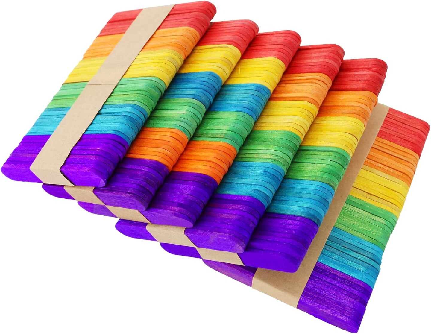 450PCS Colored Craft Sticks, 2.5 Inch Mini Wood Popsicle Sticks