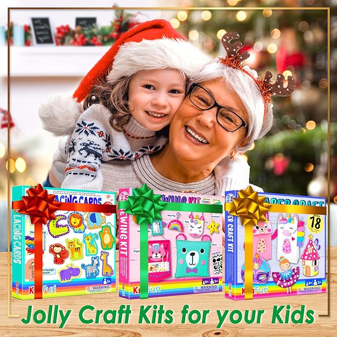 My First Unicorn Bunny Paper Craft Kit for Toddlers and Girls Age 3-8 Years Old, Include 18 Cute DIY Arts and Crafts Projects, Organized Art Activities Supplies Box Preschool Creative Toys